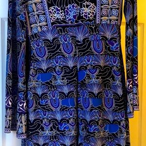 London Times Flared sleeve Tier Dress